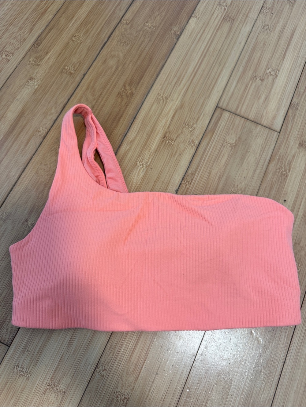 lululemon athletica One-Shoulder Ribbed Sports Bra - Coral